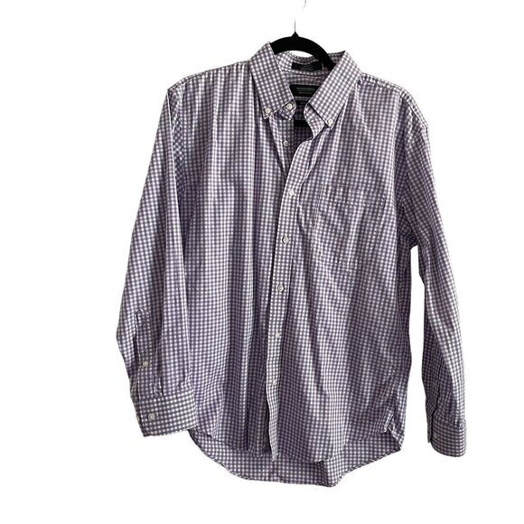 Nordstrom Other - Nordstrom Mens 16 32-33 Purple/White Gingham Button Down Long Sleeve Dress Shirt